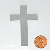 Cross Plain Pendant Mexican Sterling Silver